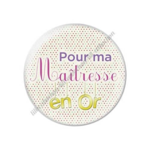 Cabochon résine a coller 25 mm maîtresse t27 