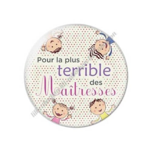 Cabochon résine a coller 25 mm maîtresse t26 