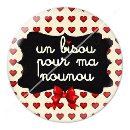 Cabochon résine a coller 25 mm nounou 1 