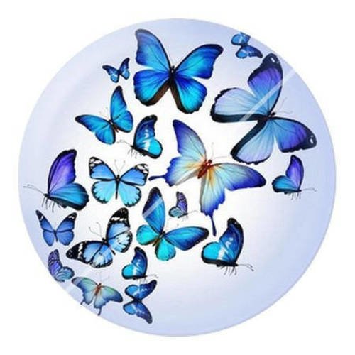 Cabochon résine a coller 25 mm papillon e6 