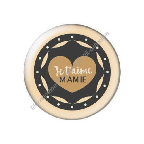 Cabochon résine a coller 25 mm  mamie m5 