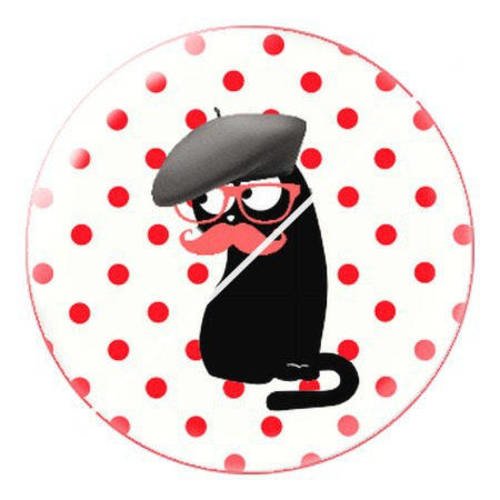 Cabochon résine a coller 25 mm  motifs chat e4 