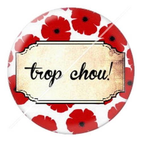 Cabochon résine a coller 25 mm chat chou mimi coqueliquot pois 7 