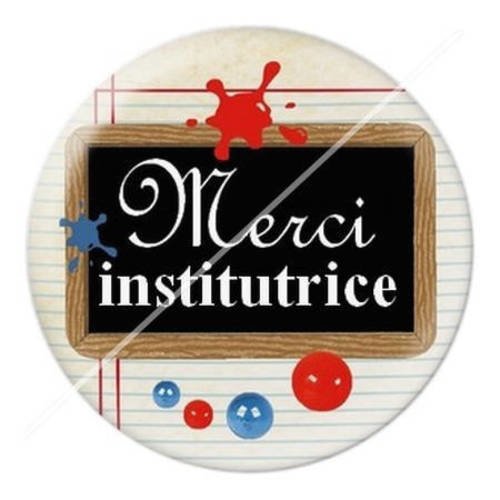 Cabochon résine a coller 25 mm institutrice 1 