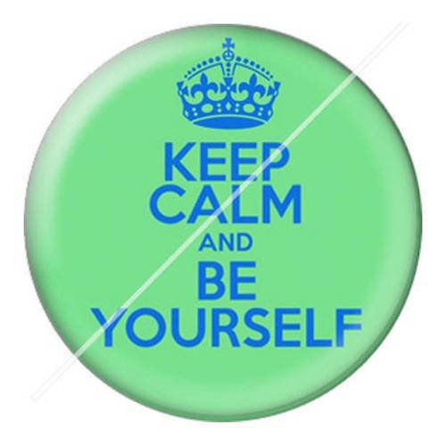 Cabochon résine a coller 25 mm keep calm 13 