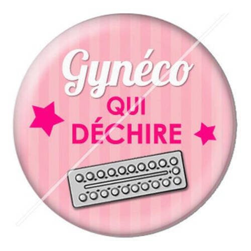 Cabochon résine a coller 25 mm gyneco qui déchire 10 