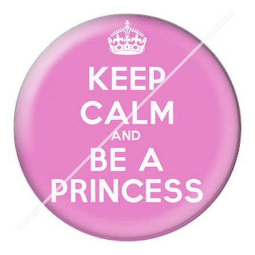 Cabochon résine a coller 25 mm keep calm 12 