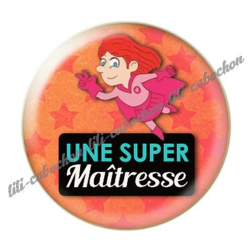 Cabochon résine a coller 25 mm maîtresse i26 