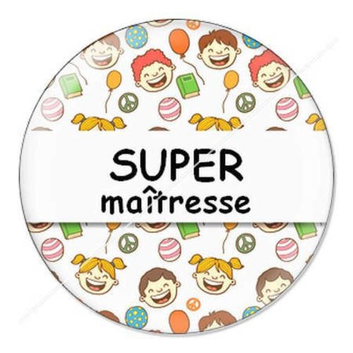 Cabochon résine a coller 25 mm maîtresse f16 