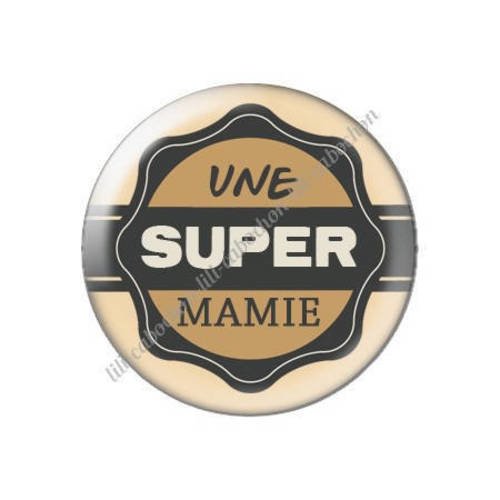 Cabochon résine a coller 25 mm  mamie m9 