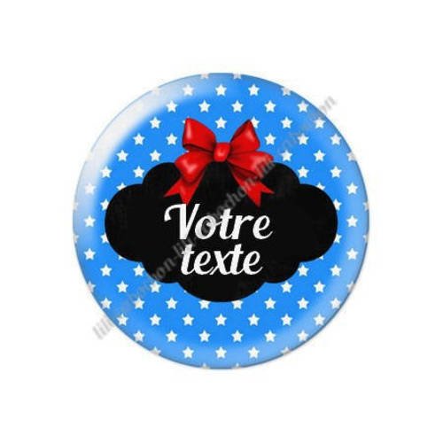 Cabochon résine a coller 25 mm à personnaliser avec votre texte ref f104 