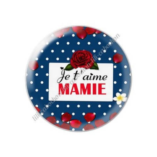Cabochon résine a coller 25 mm mamie k3 