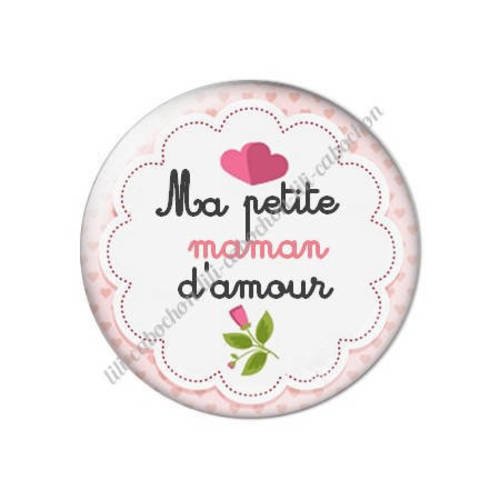 Cabochon résine a coller 25 mm maman m21 