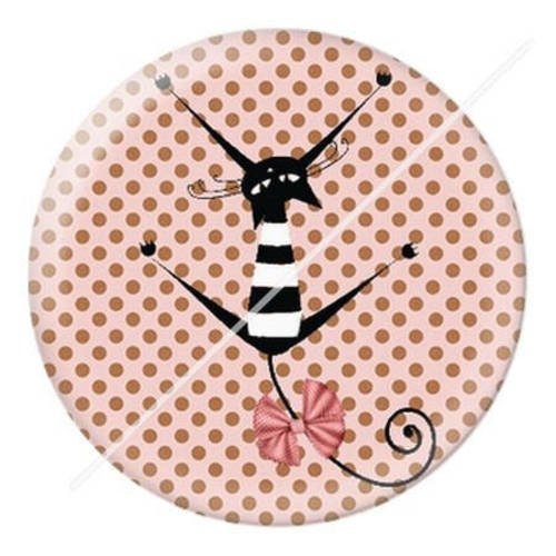 Cabochon résine a coller 25 mm  motifs chat s12 