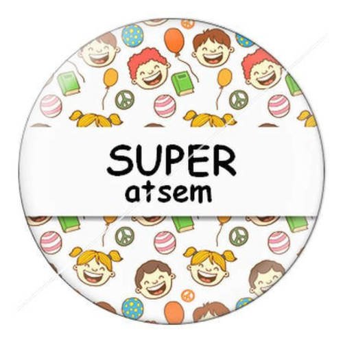 Cabochon résine a coller 25 mm pour atsem f16 