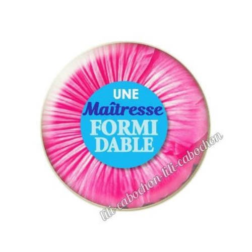 Cabochon résine a coller 25 mm maîtresse ab35 