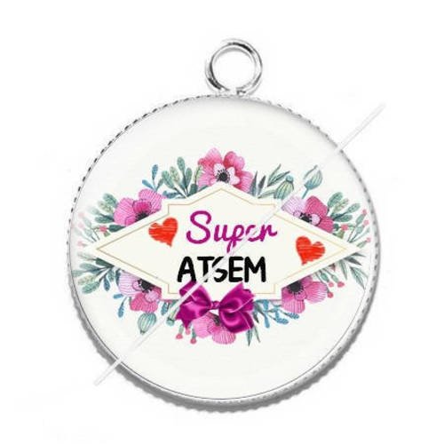 Pendentif cabochon résine pour atsem b5 