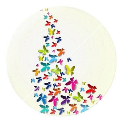 Cabochon résine a coller 25 mm papillon e12 