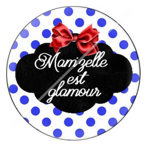 Cabochon résine a coller 25 mm femme mode mam'zelle 4 