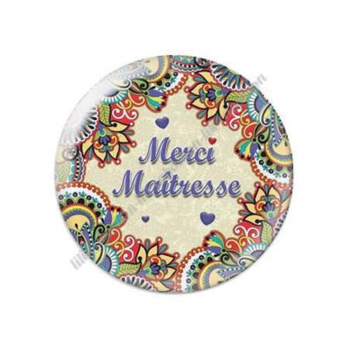 Cabochon résine a coller 25 mm maîtresse t39 