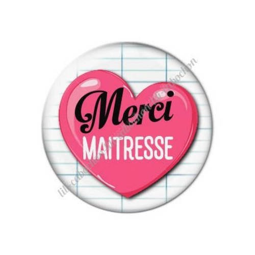 Cabochon résine a coller 25 mm maîtresse h17 