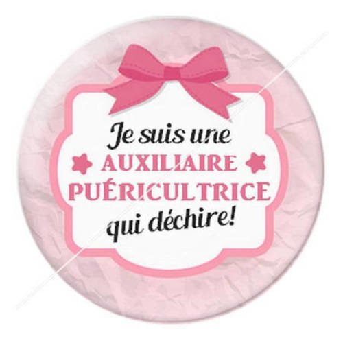 Cabochon résine a coller 25 mm auxiliaire puéricultrice 5 