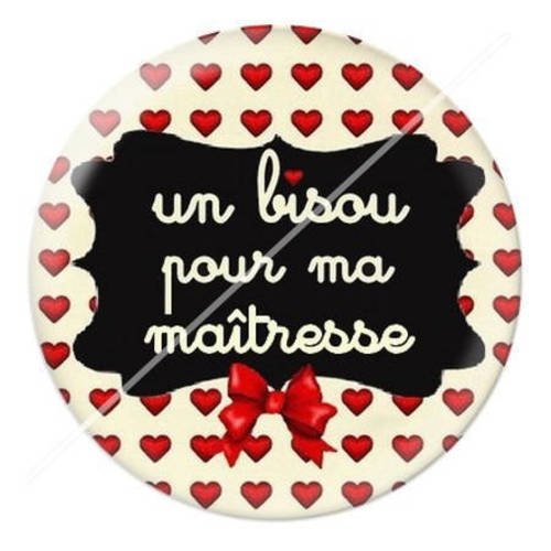 Cabochon résine a coller 25 mm maîtresse t7 