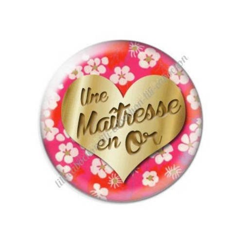 Cabochon résine a coller 25 mm maîtresse en or h10 