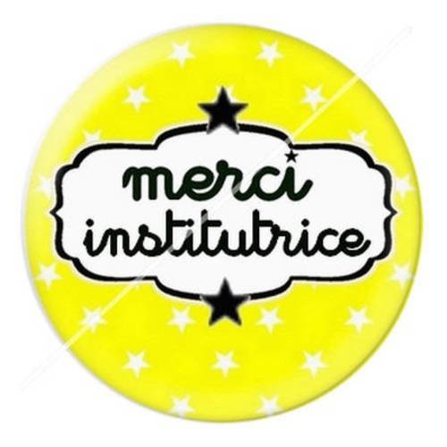 Cabochon résine a coller 25 mm institutrice 4 