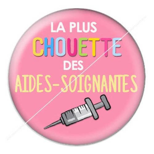 Cabochon résine a coller 25 mm chouette aide-soignante 9 