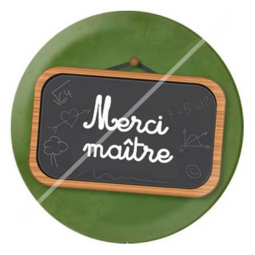 Cabochon résine a coller 25 mm merci maître 12 