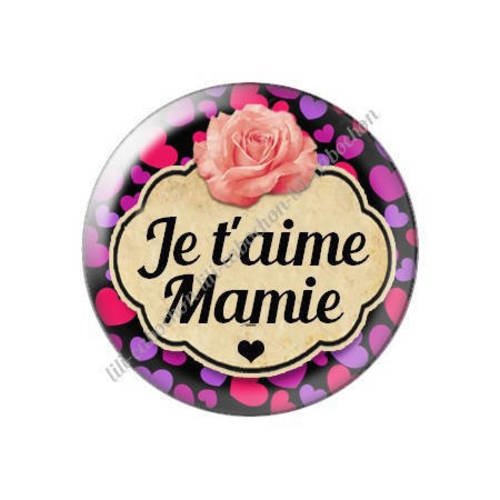 Cabochon résine a coller 25 mm  mamie m39 