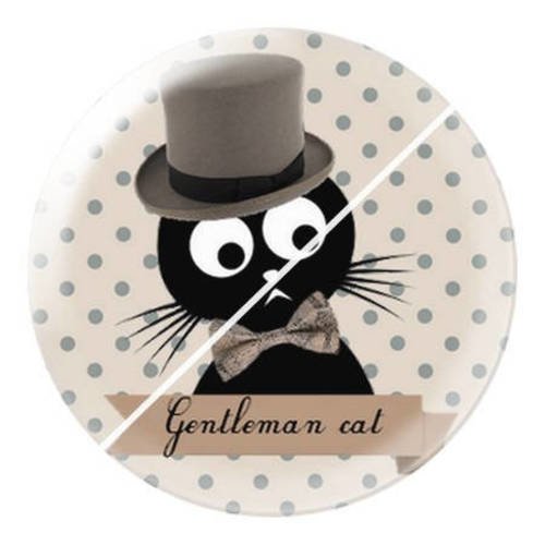 Cabochon résine a coller 25 mm  motifs chat e9 