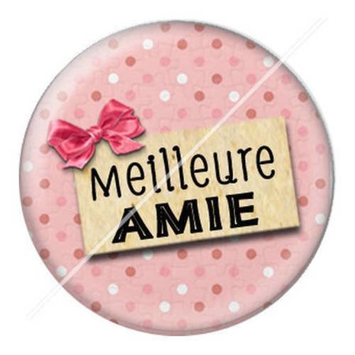 Cabochon résine a coller 25 mm meilleure amie 4 
