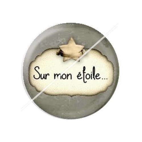 Cabochon résine a coller 25 mm  ange b3 