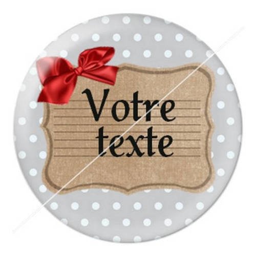 Cabochon résine a coller 25 mm à personnaliser avec votre texte ref b64 
