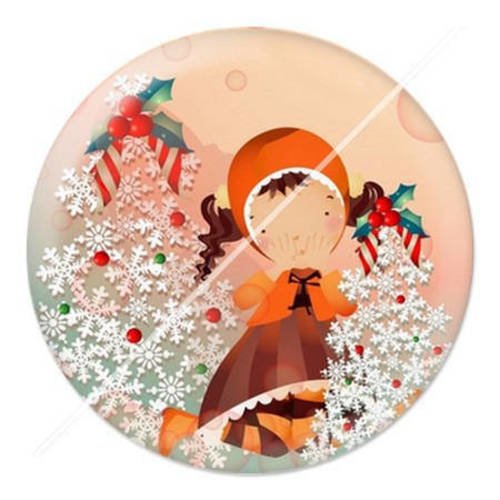 Cabochon résine a coller 25 mm noël b4 