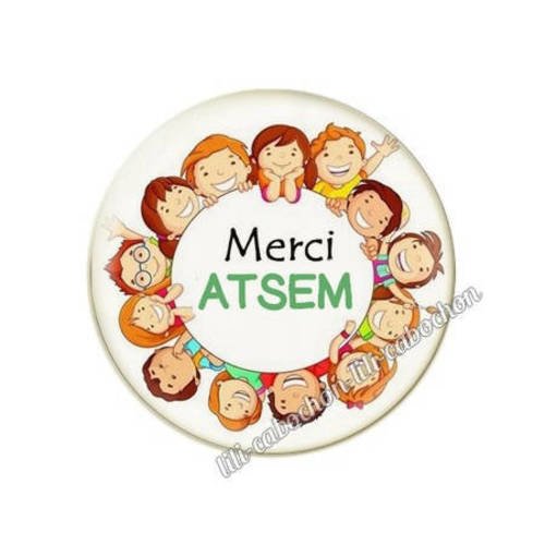 Cabochon résine a coller 25 mm pour atsem m34 