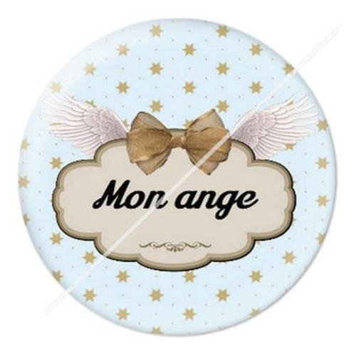 Cabochon résine a coller 25 mm  ange 4 