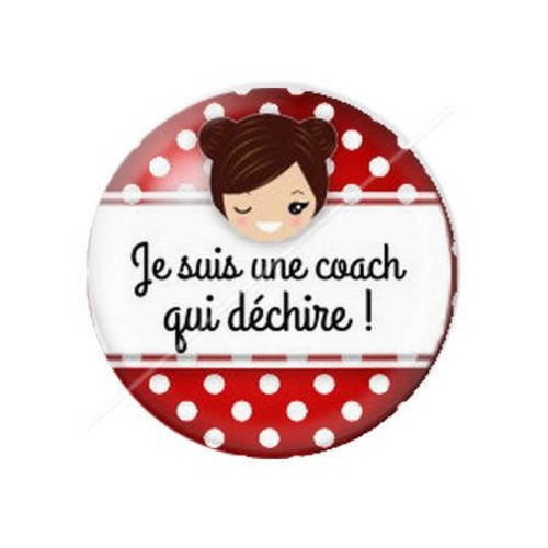 Cabochon résine a coller 25 mm pour coach 