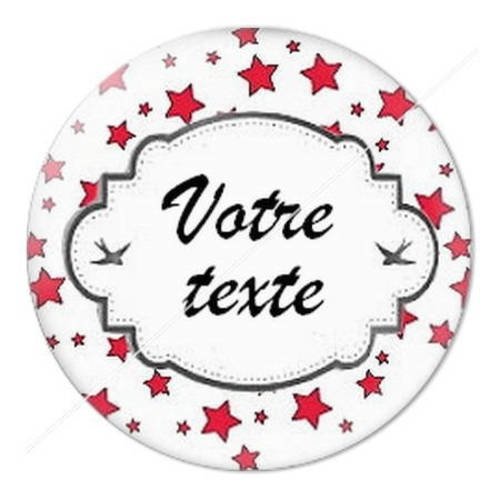Cabochon résine a coller 25 mm à personnaliser avec votre texte ref b14 