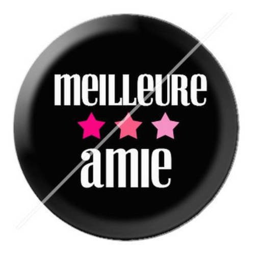Cabochon résine a coller 25 mm meilleure amie 6 