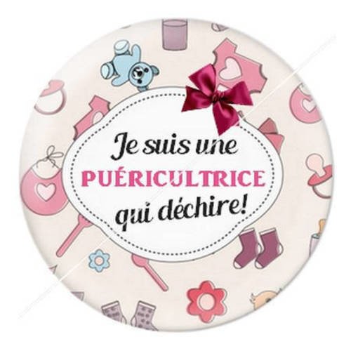 Cabochon résine a coller 25 mm puéricultrice 12 