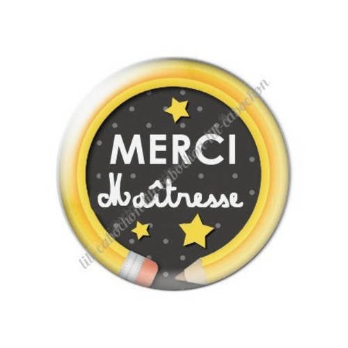 Cabochon résine a coller 25 mm maîtresse h25 