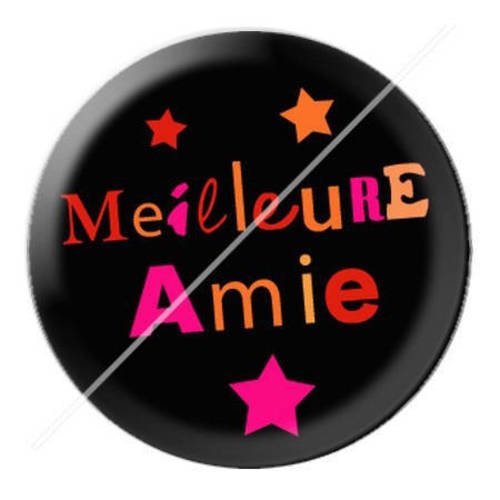 Cabochon résine a coller 25 mm meilleure amie 14 