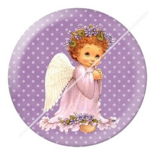 Cabochon résine a coller 25 mm  ange 8 