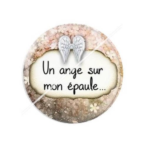 Cabochon résine a coller 25 mm  ange b6 