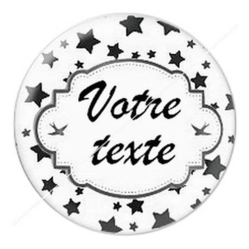 Cabochon résine a coller 25 mm à personnaliser avec votre texte ref b16 