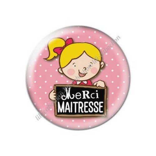 Cabochon résine a coller 25 mm maîtresse h28 