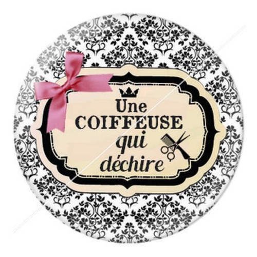 Cabochon résine a coller 25 mm coiffeuse coiffure 5 